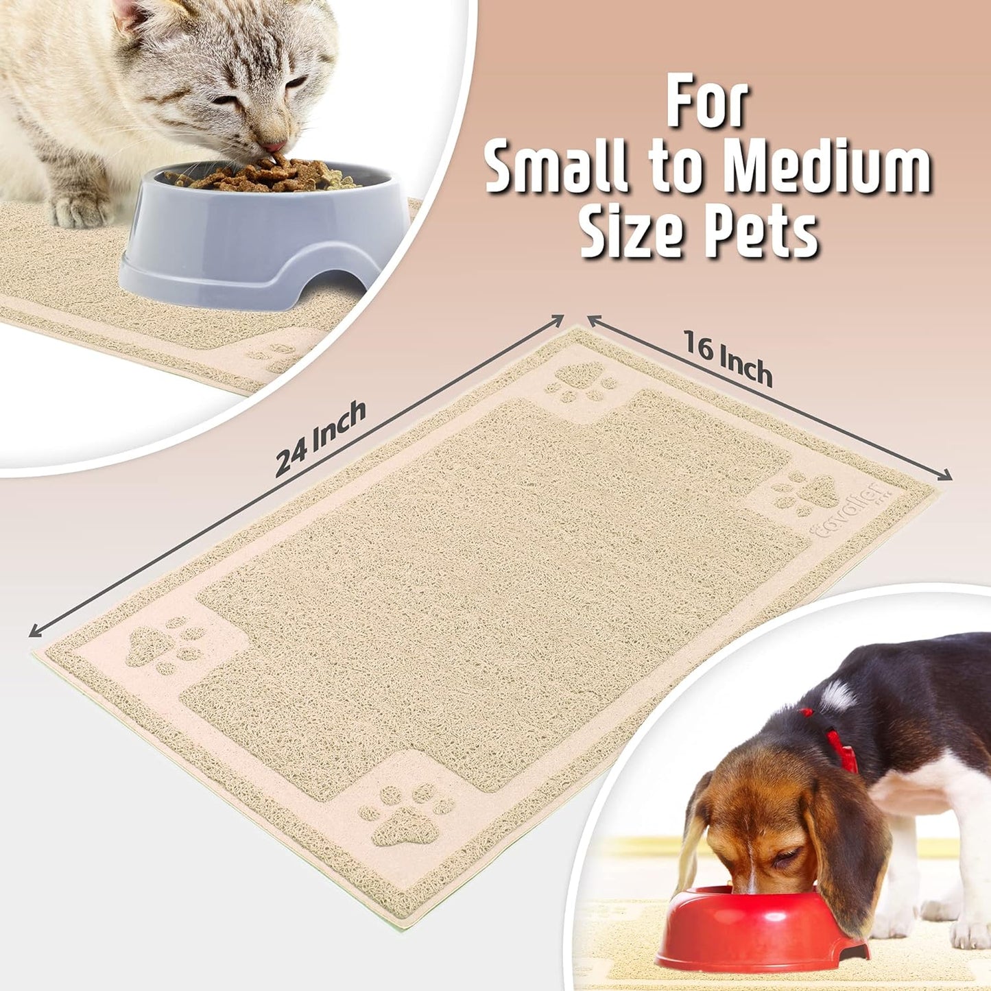 Keep your furry friend's mealtime mess-free with our stylish and practical Silicone Non-Slip Food Mat featuring a cute paw design! ๐พโจ Perfect for cats and dogs, it's waterproof, absorbent, and super easy to clean! ๐๐ง