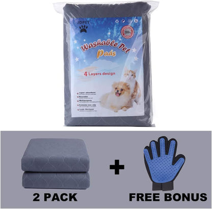 Say goodbye to messes with our Washable Dog Pee Pads! 🐾 Plus, get FREE grooming gloves with your purchase! Perfect for potty training puppies, kitties, and even bunnies! 🐶🐱🐰 #PetCare #EcoFriendly